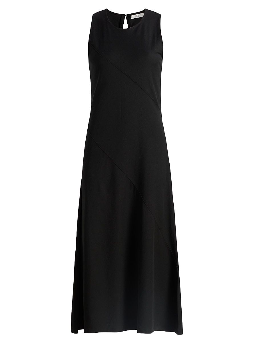 Women's Mica Bias-Cut Midi-Dress - Black - Size XL