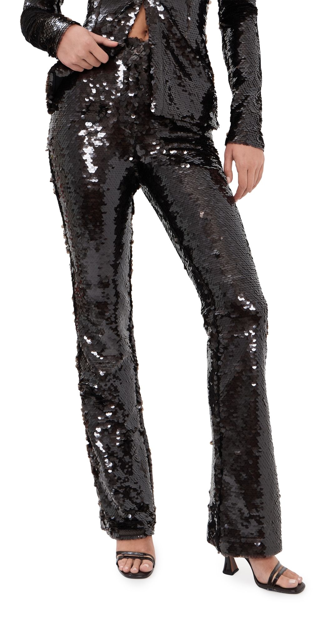 LaQuan Smith Flared Pants Chocolate XS