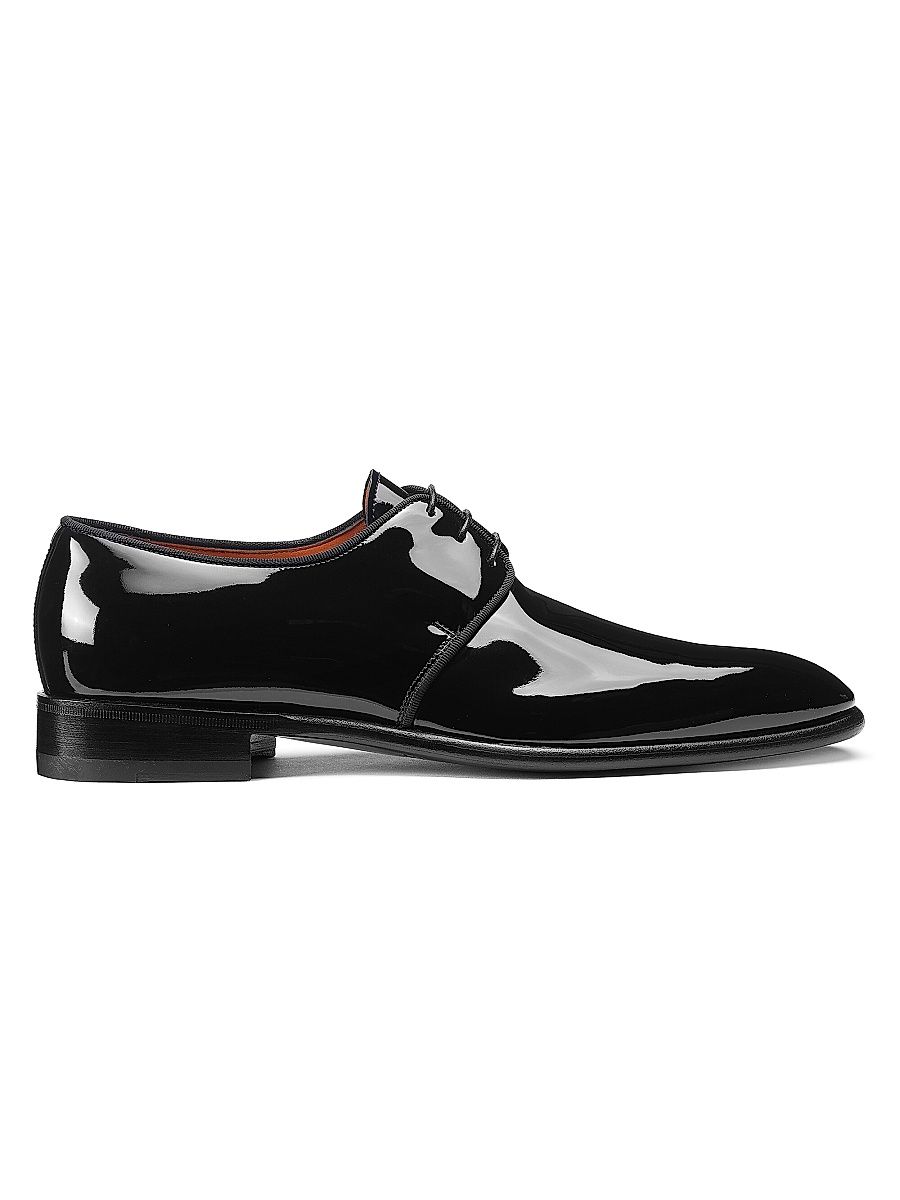 Men's Patent Leather Dress Shoes - Black - Size 14