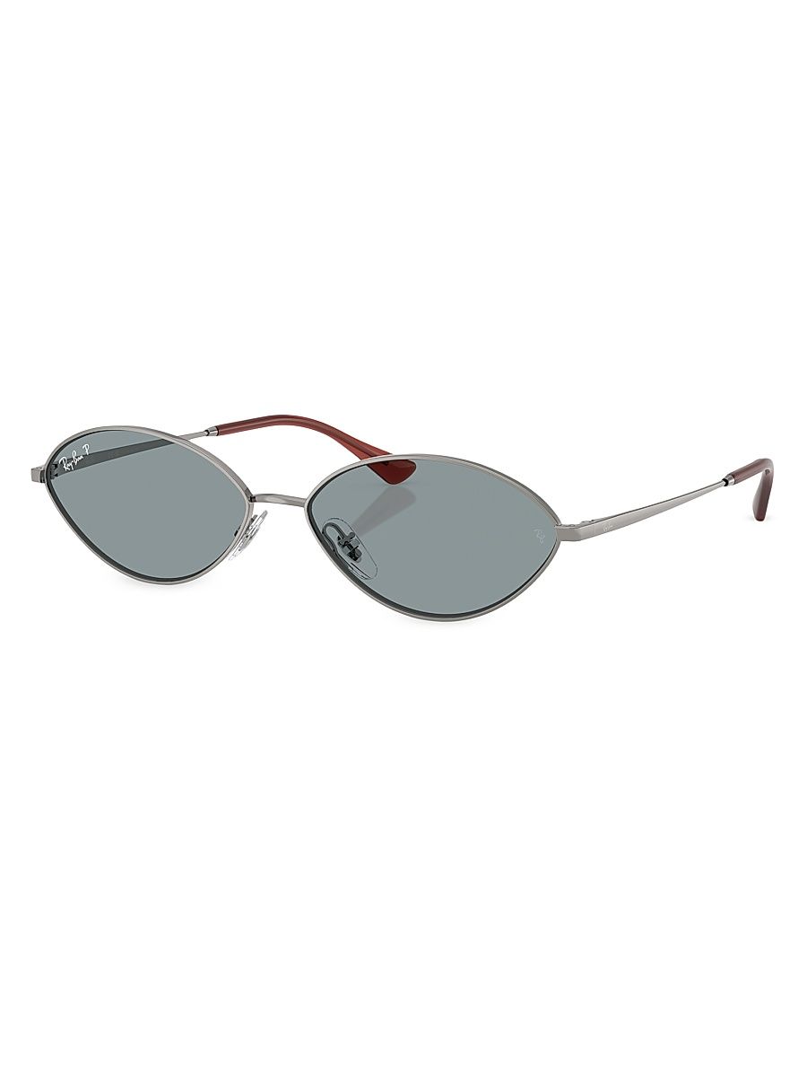 Women's 0RB3757 Kai 56MM Oval Sunglasses - Gunmetal Grey