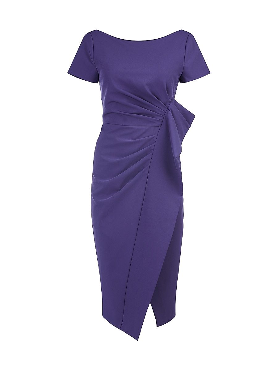 Women's Farah Crepe Sheath Midi-Dress - Cobalt - Size 6