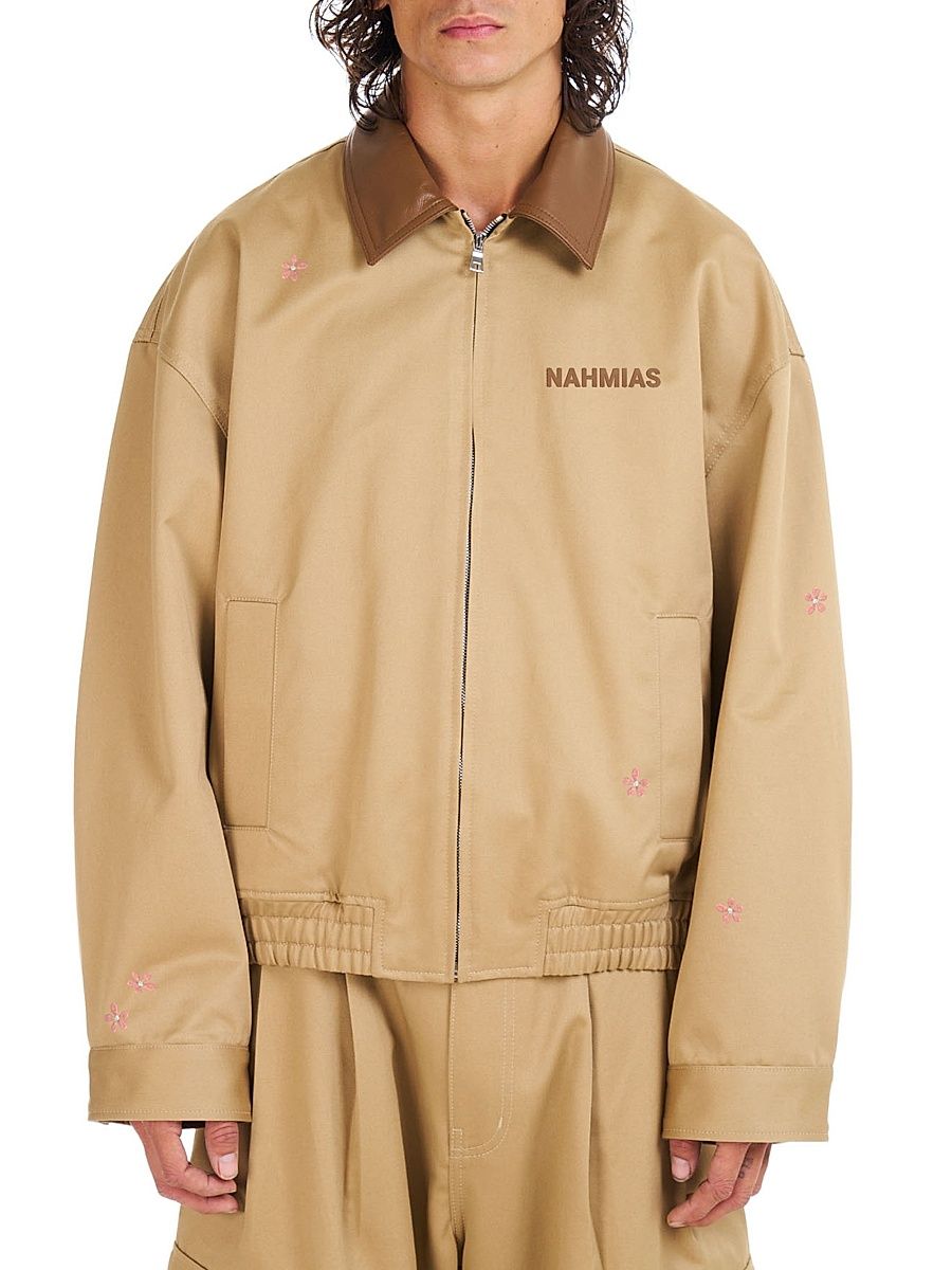 Men's Bloom Workwear Woven Jacket - Sand Twill - Size Large