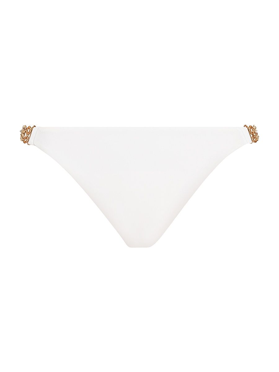 Ramy Brook Women's Andrea Side-Chain Bikini Bottom - White - Size XL