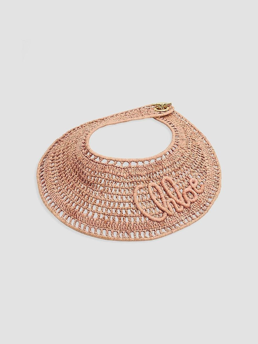 Women's Logo Raffia Sun Visor - Summery Beige