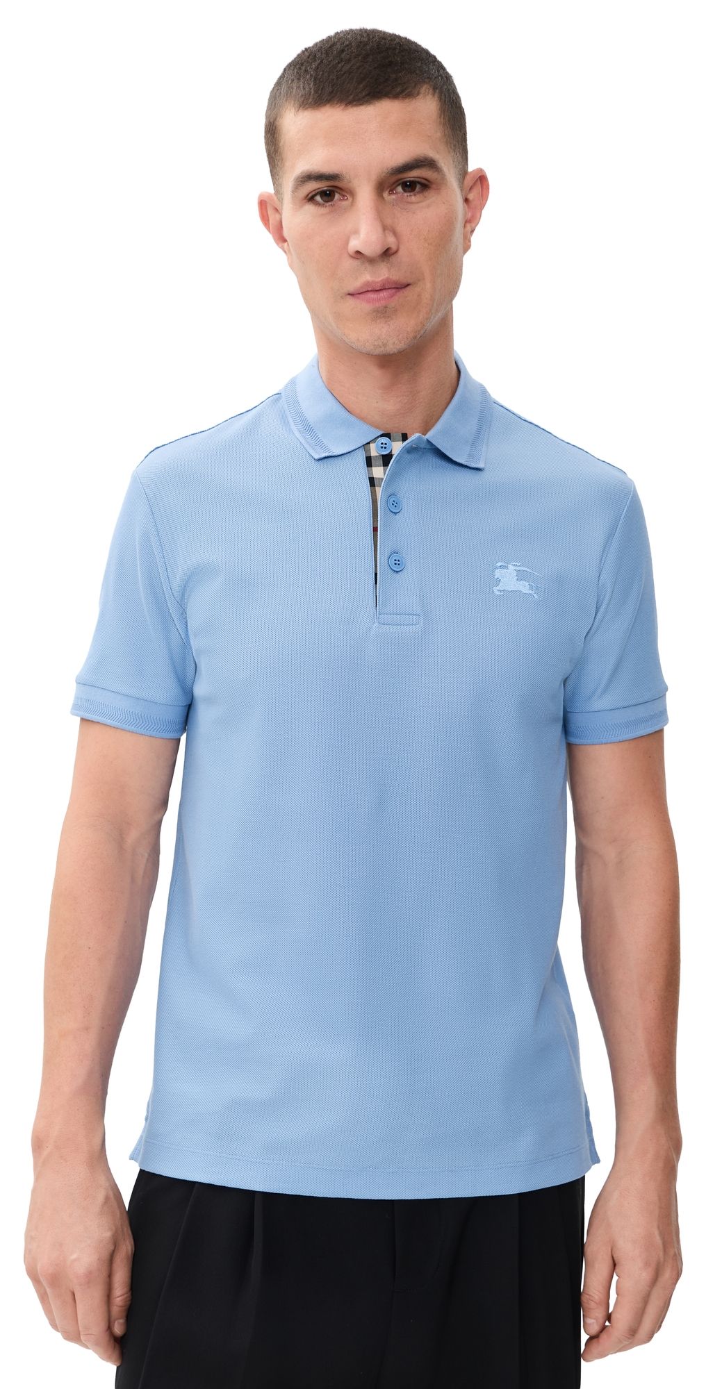 Burberry Eddie EKD Polo Shirt Cornflower Blue S