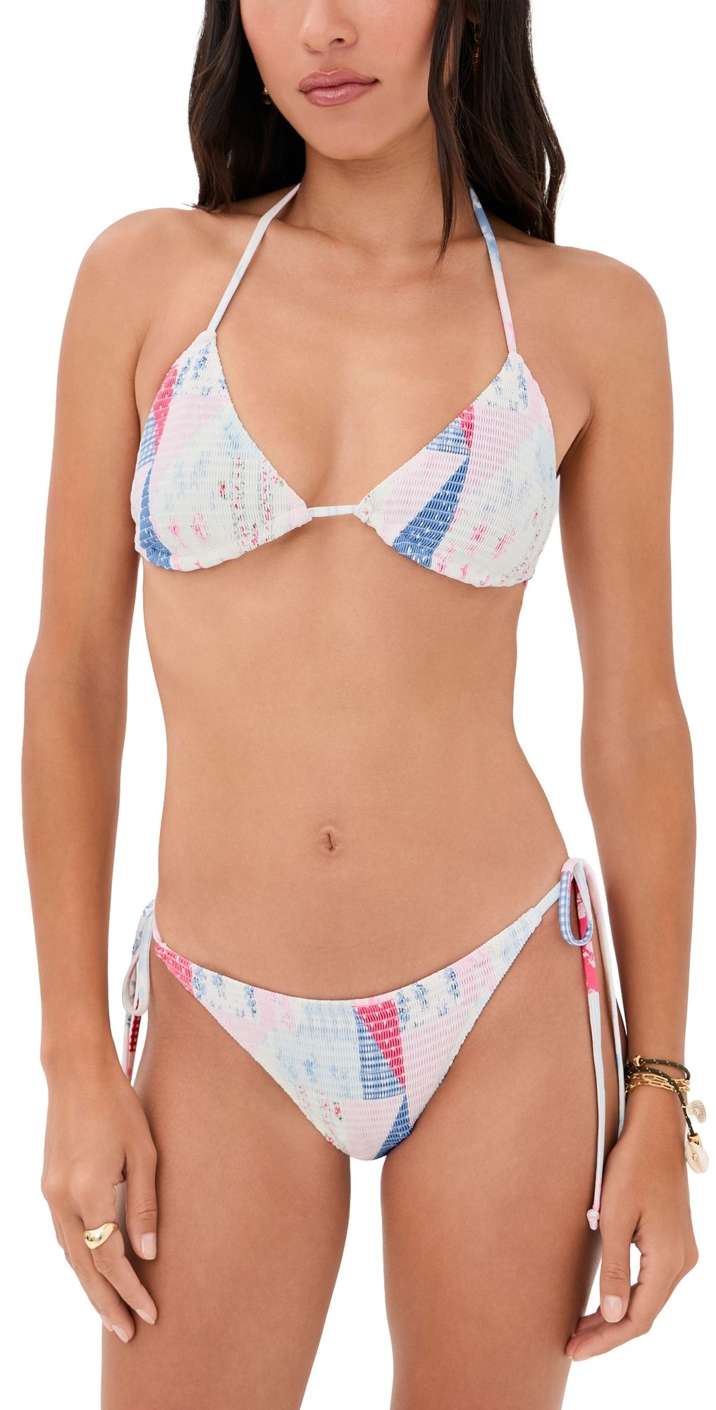 LoveShackFancy Saoirse Bikini Set BLUEBERRY SUNDAE L