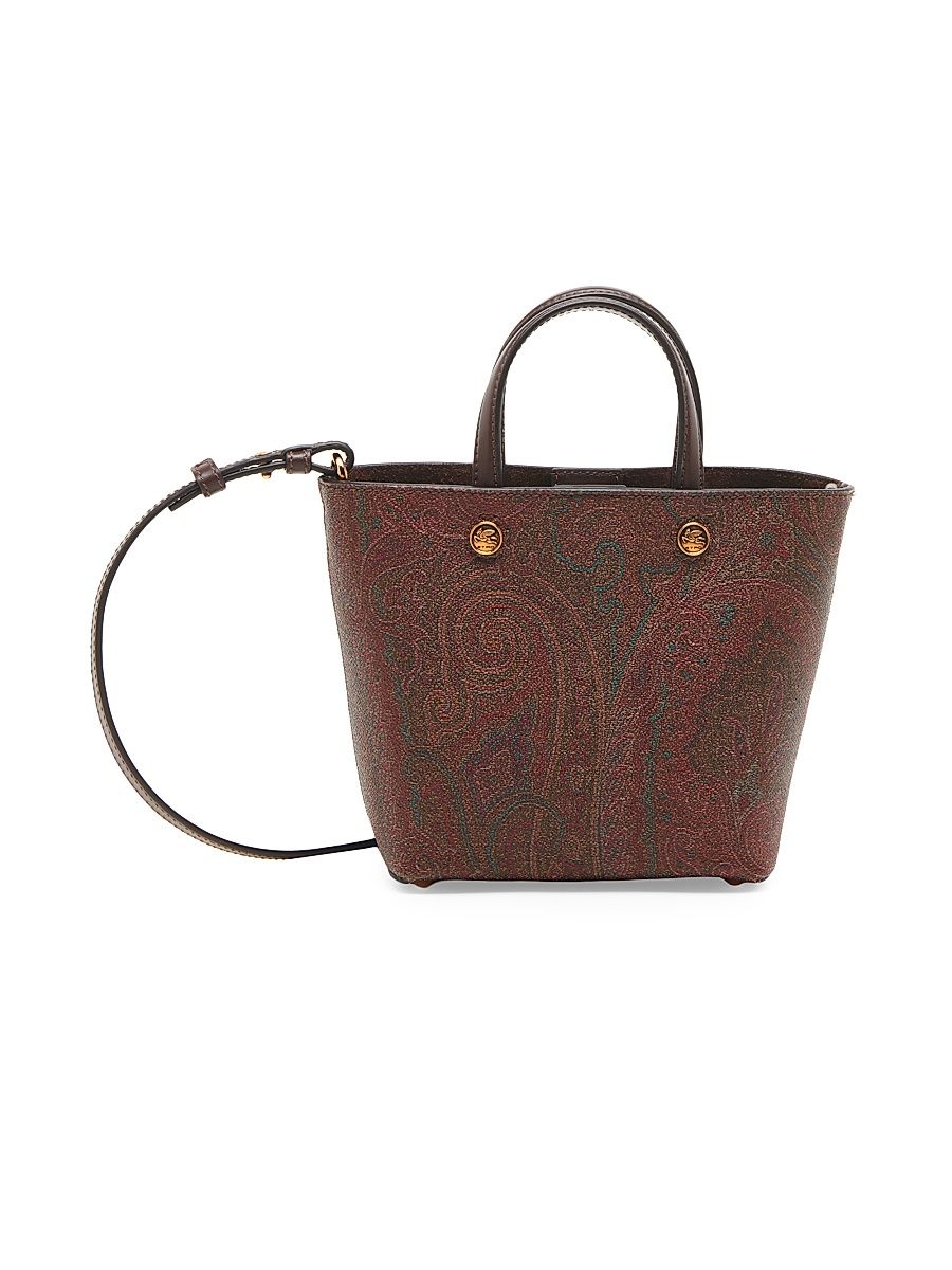 Women's Extra-Small Essential Paisley Shopper Tote Bag - Brown