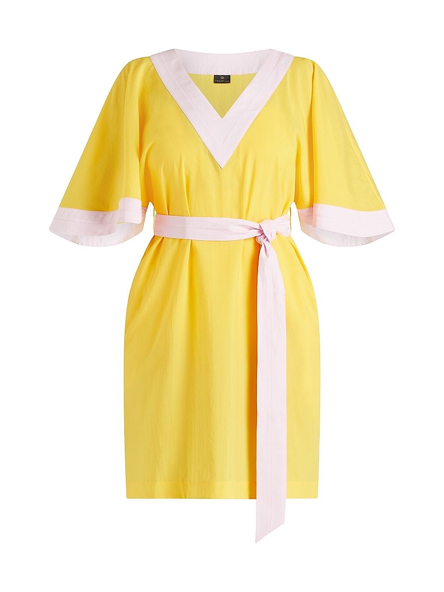 Women's Casia Tie-Waist Cover-Up Dress - Yellow - Size XL