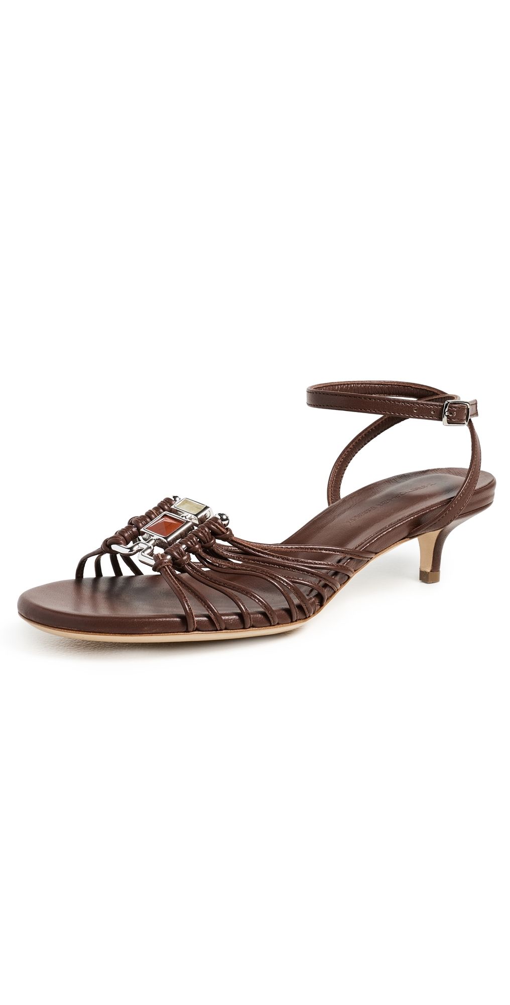 Christopher Esber Bezel Quartz Micro Heels Chocolate 41