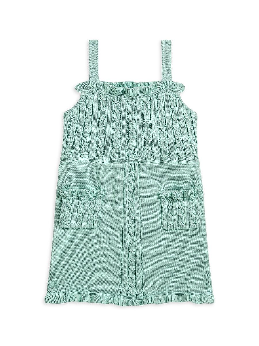 Baby Girl's Mini Cable-Knit Cotton Dress - Celadon - Size 9 Months