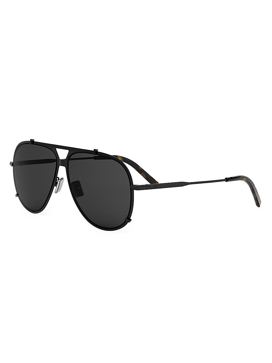 Men's DiorBlackSuit AU 59MM Pilot Sunglasses - Black Black