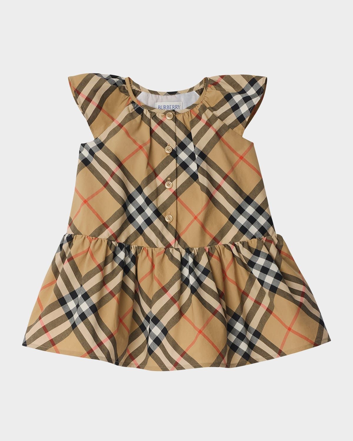 Girl & apos;s Talley Cotton Poplin Check Drop-Waist Dress, Size 6M-2