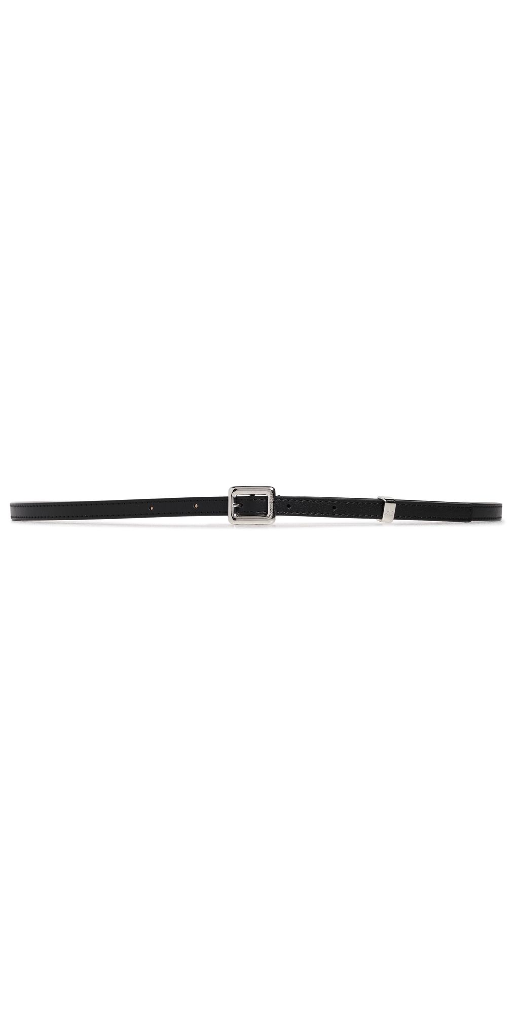 Courrèges Square 10mm Leather Belt Black 85