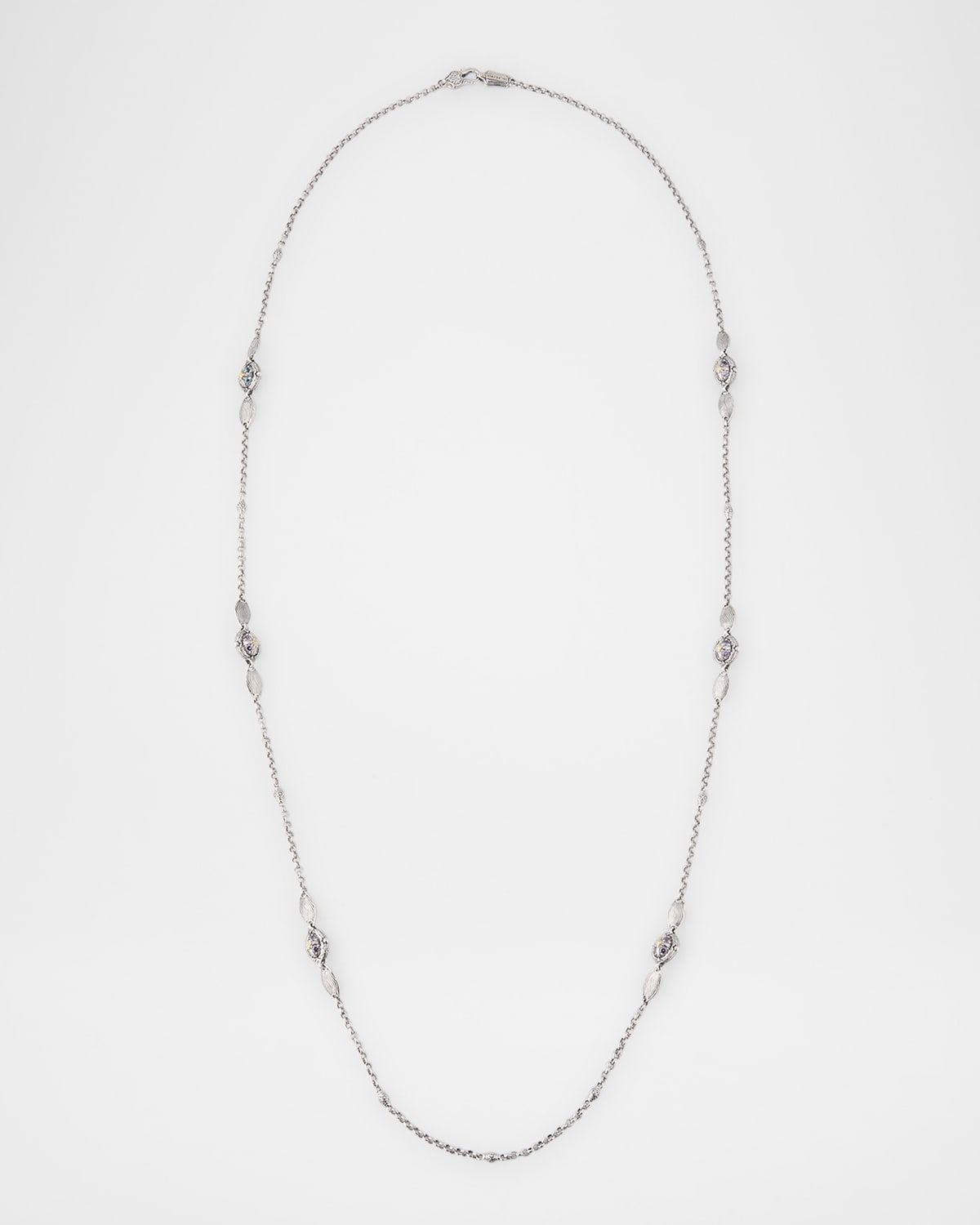 Kyma Amethyst, Quartz and Swiss Topaz Necklace