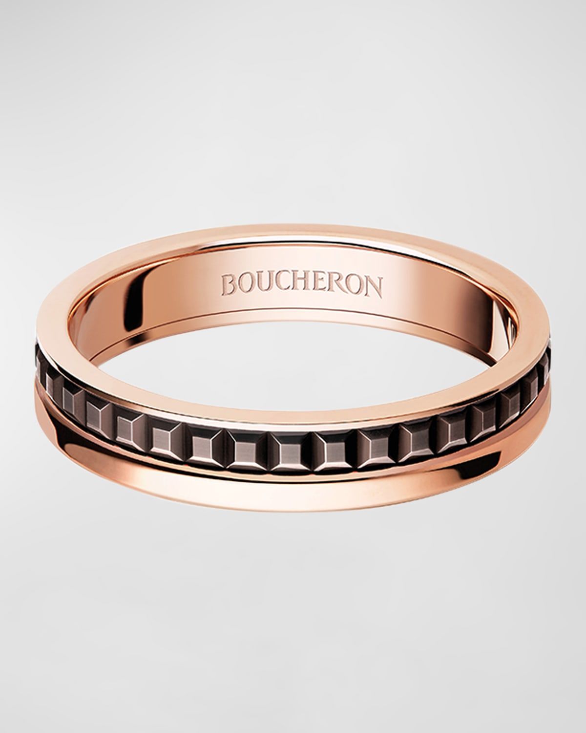 Quatre 18K Rose Gold & Brown PVD Band Ring