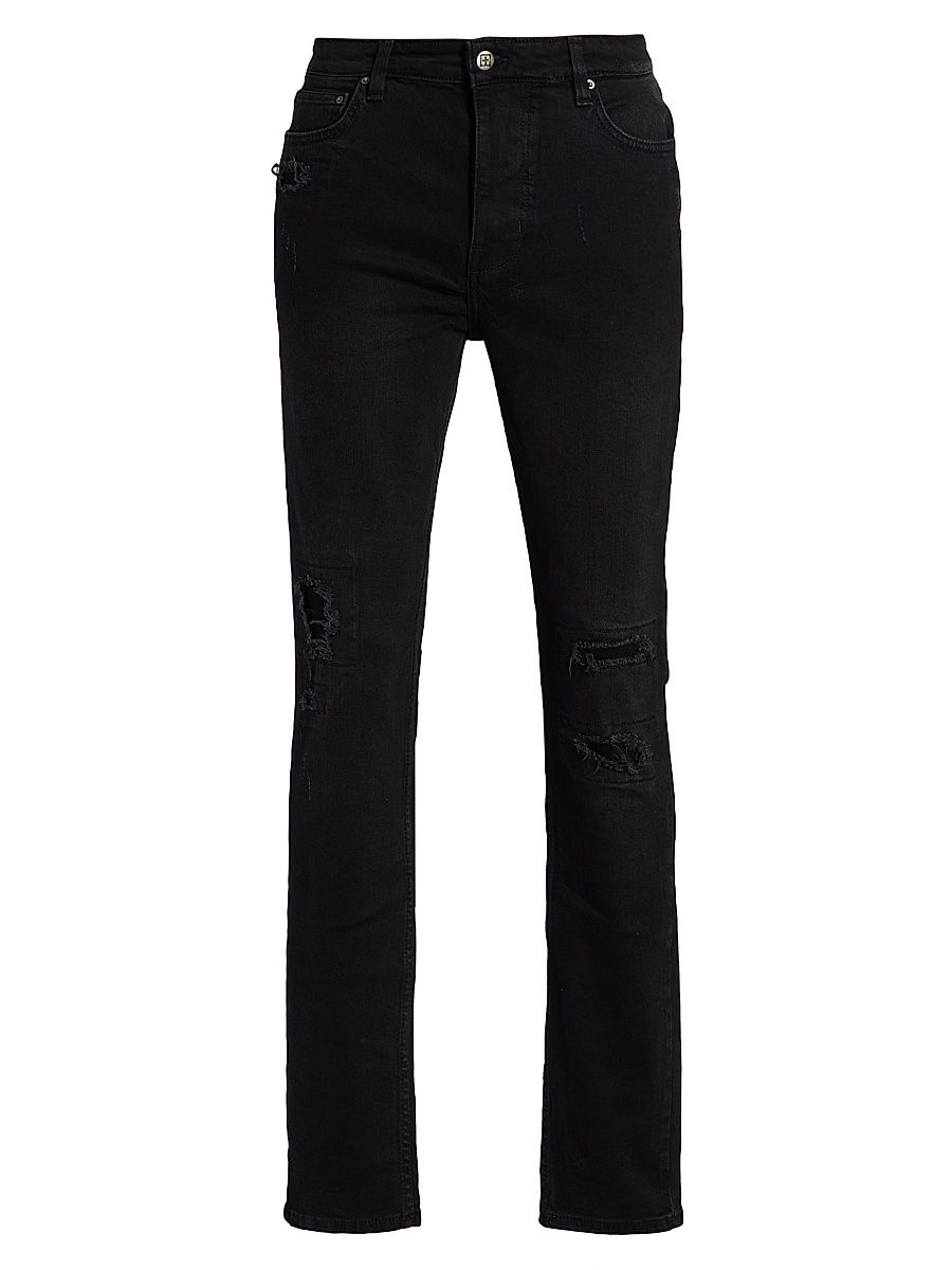 Men's Chitch Distressed Skinny Jeans - Black - Size 40