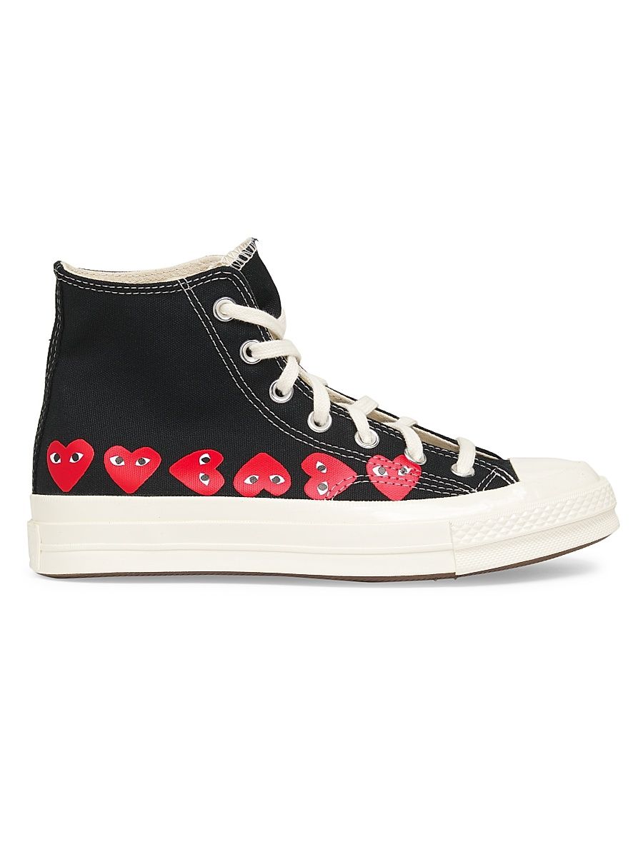 CdG PLAY x Converse Women's Chuck Taylor All Star Heart High-Top Sneakers - Black - Size 12