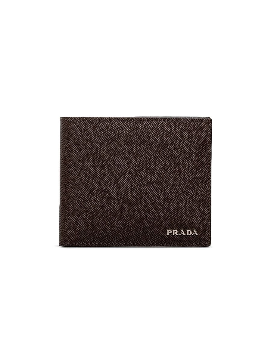 Men's Saffiano Leather Wallet - Brown
