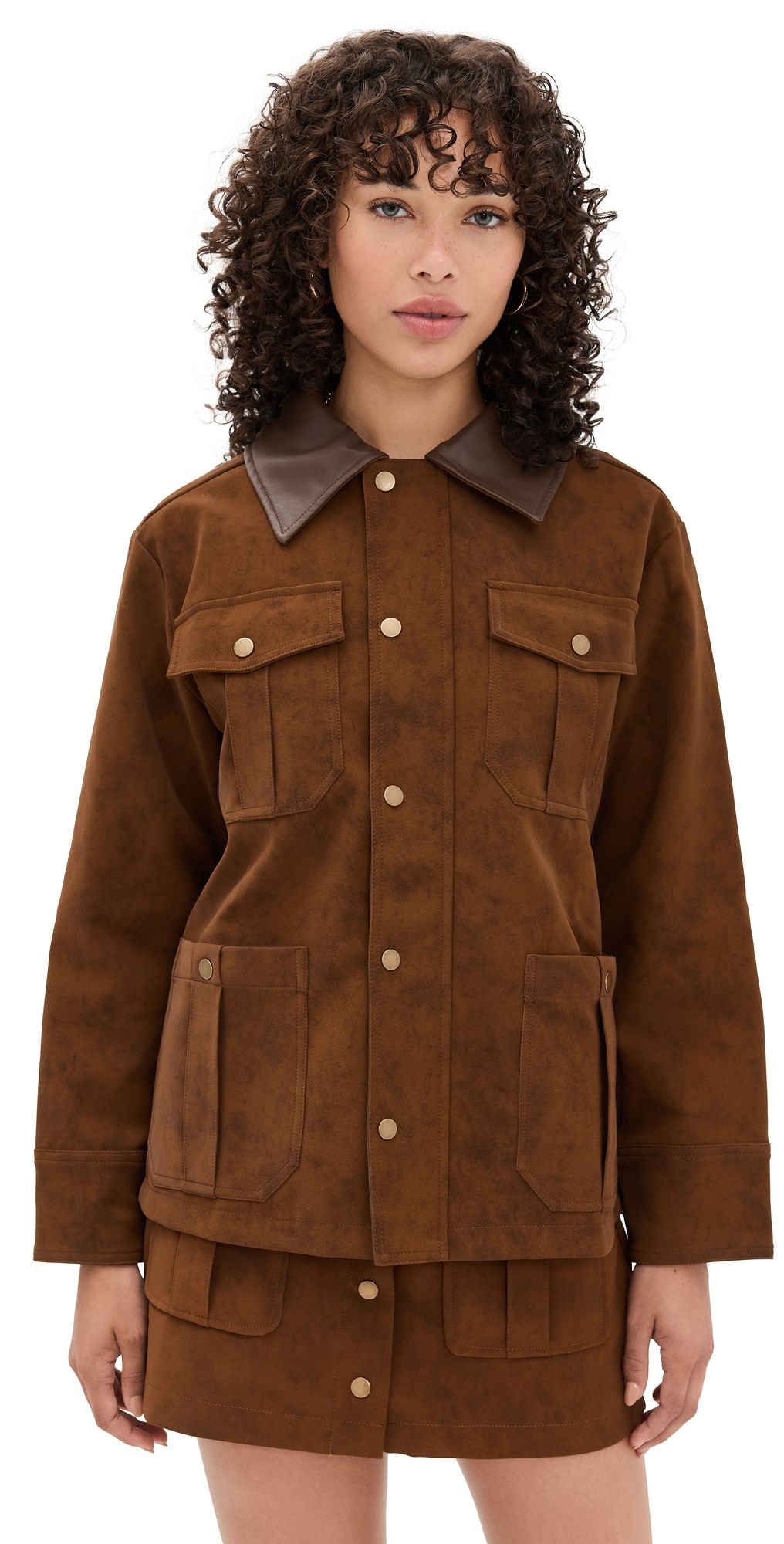 En Saison Eloise Chore Jacket Brown XS