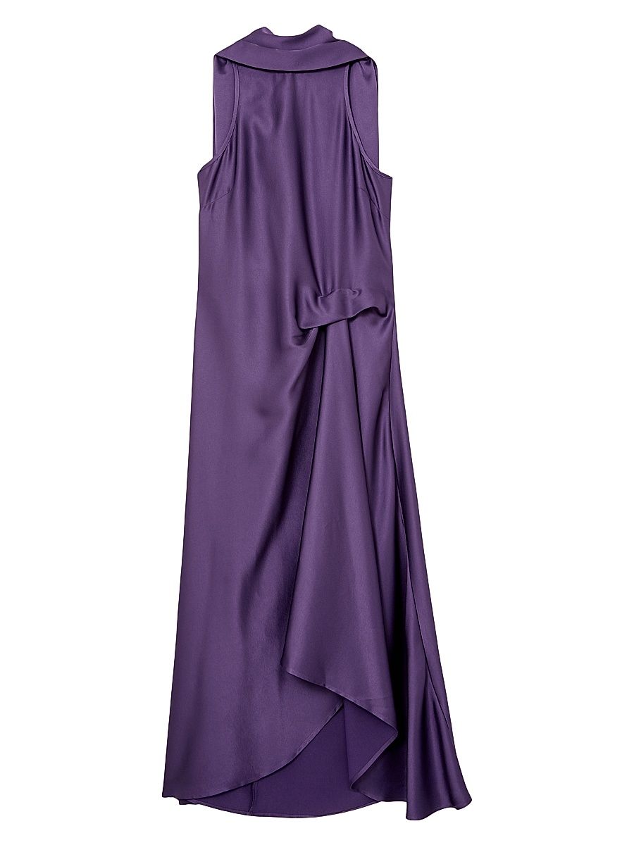 Women's Michelle Draped High-Low Cape Dress - Purple - Size 6