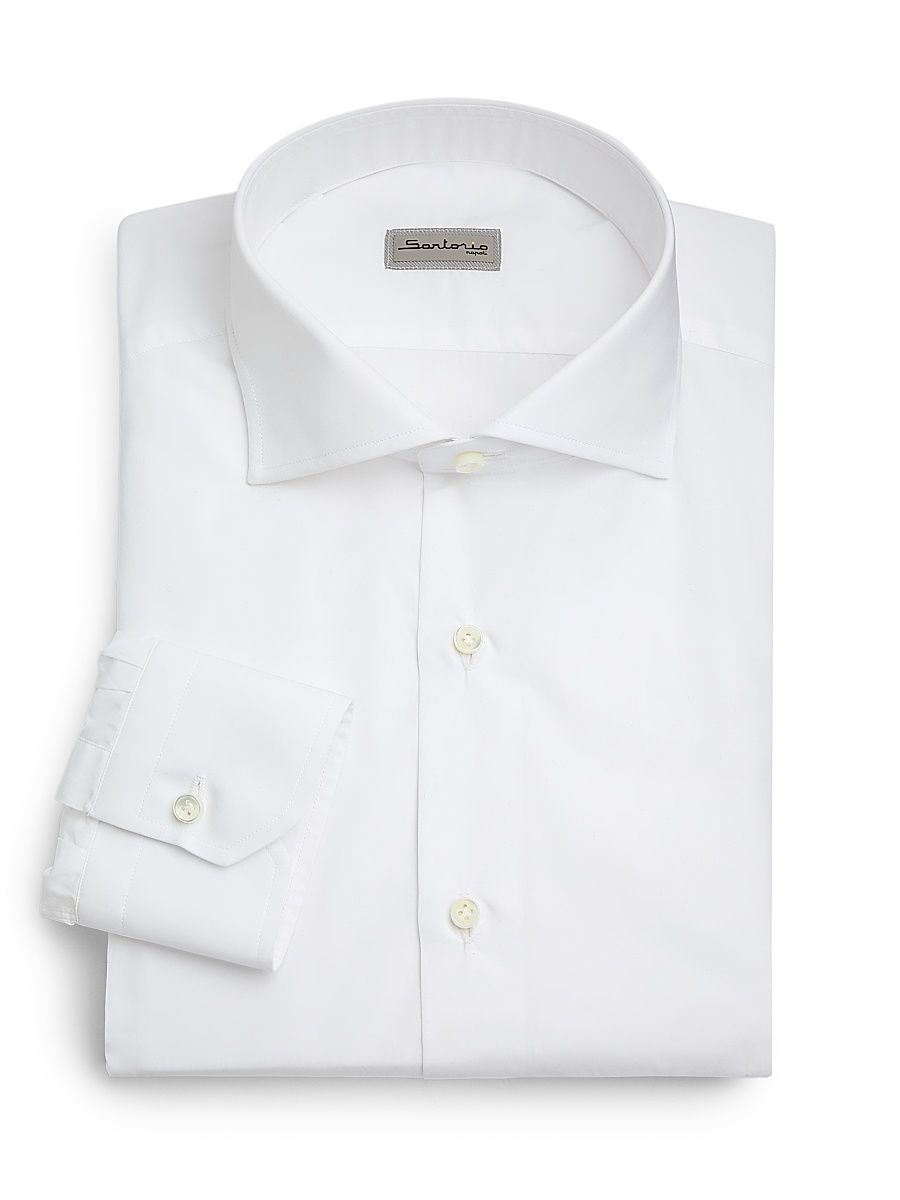 Men's Cotton Dress Shirt - White - Size 17