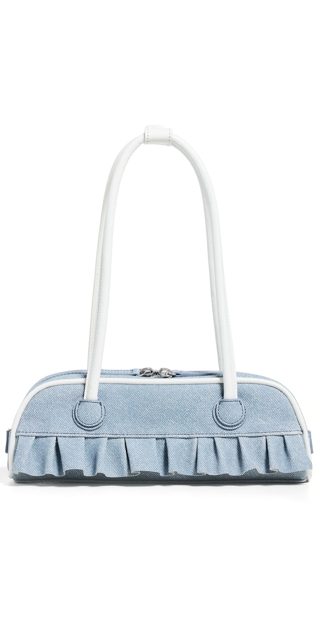 Marge Sherwood Marge Sherwood x Peanuts Boston Mini Bag Blue & White Denim Effect Suede One Size