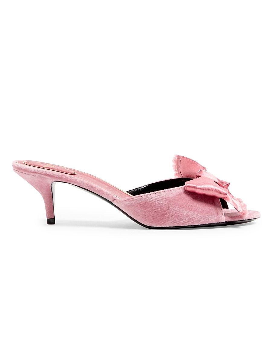 Women's Marie A 55MM Velvet Slide Sandals - Pink - Size 12