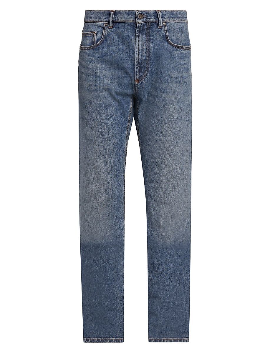 Men's Stretch Light Stone Slim-Straight Jeans - Medium Blue - Size 32