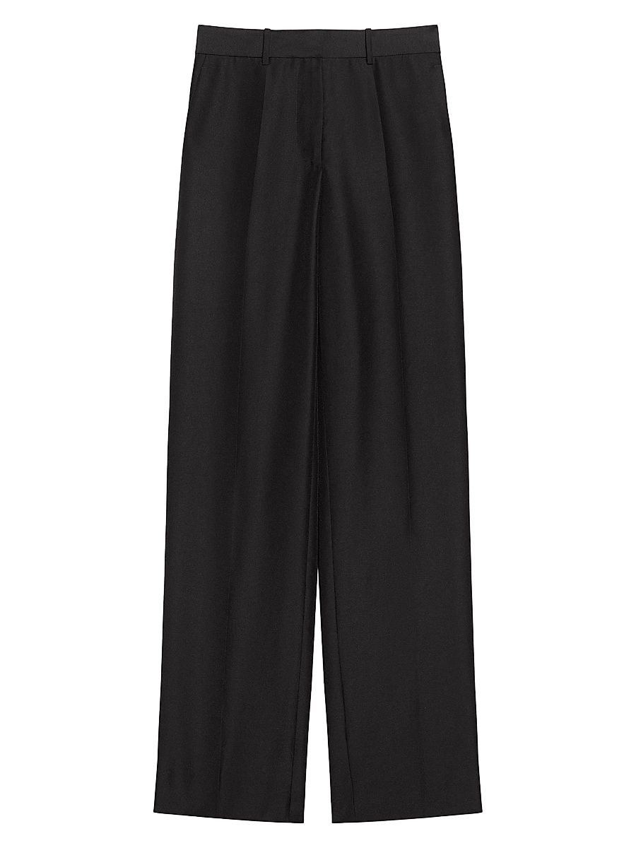 Women's Virgin Wool Car Trousers - Black - Size 12
