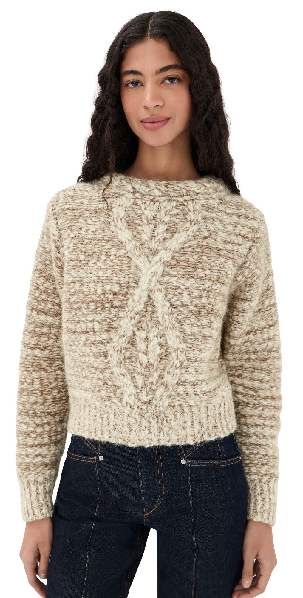 Isabel Marant Dorota Alpaca Sweater Ecru/Bronze 38