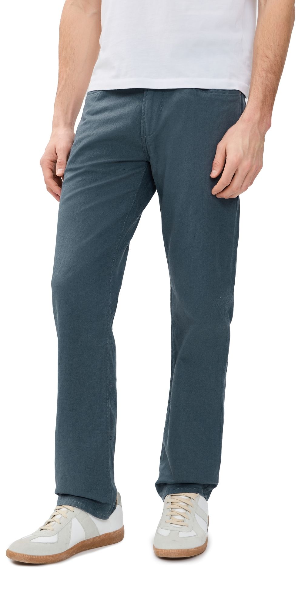 Citizens of Humanity Elijah Straight Stretch Linen Jeans Stone Blue 38