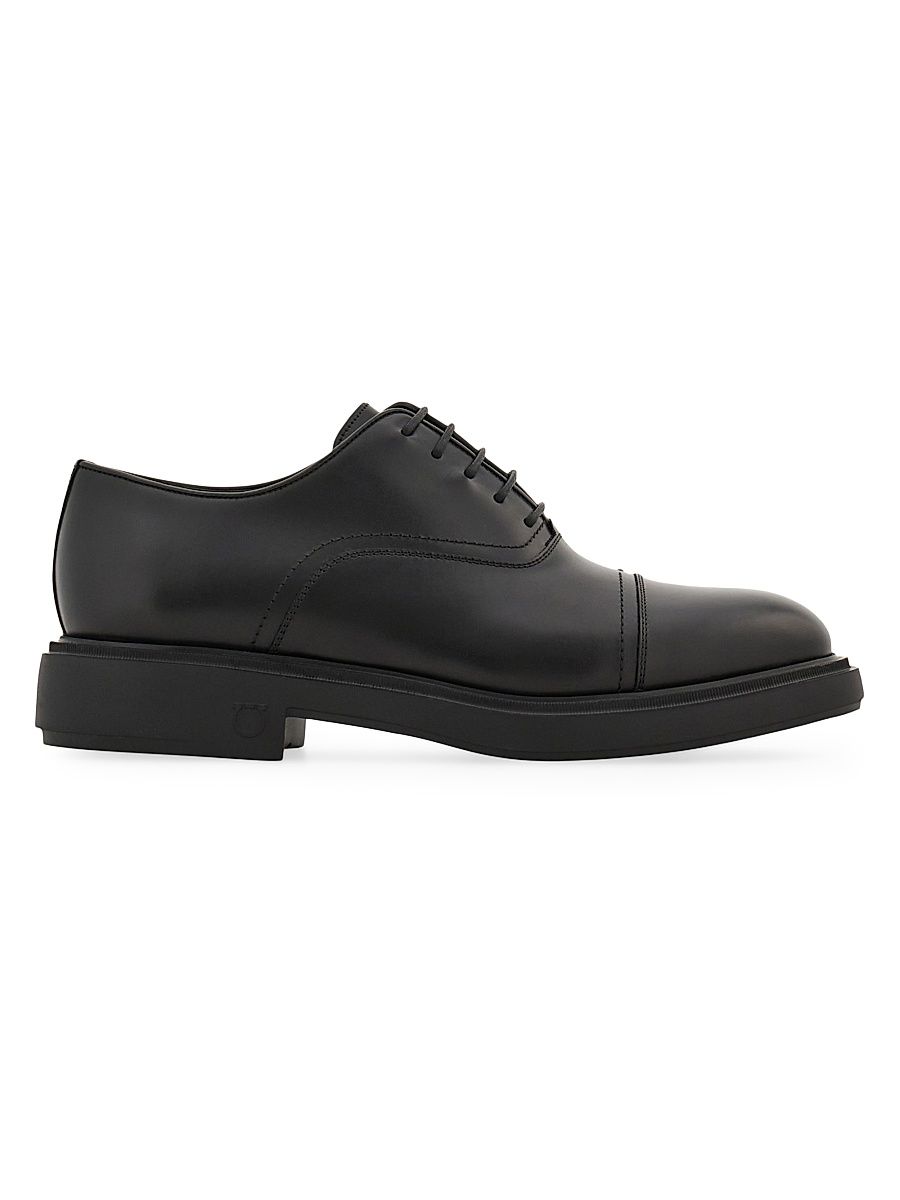 Men's Camden Leather Lace-Up Shoes - Nero - Size 12