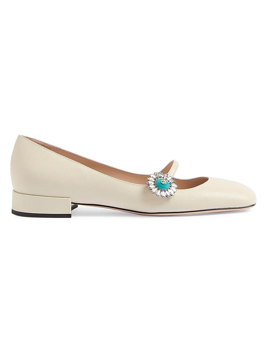 Women's Mary-Jane Preshoes 20MM Ballerinas in Kidskin - Ivory - Size 12