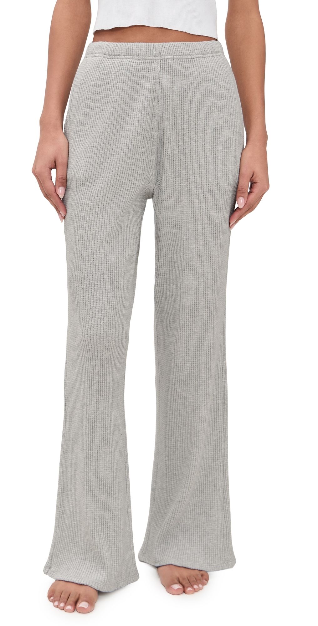 Lunya Wafflesoft Wide Leg Pants Moonlit Grey Heather M