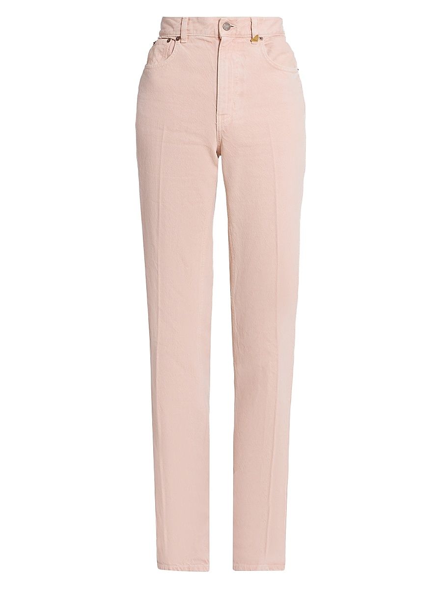 Women's Stacked Straight-Leg Jeans - Timid Pink - Size 31