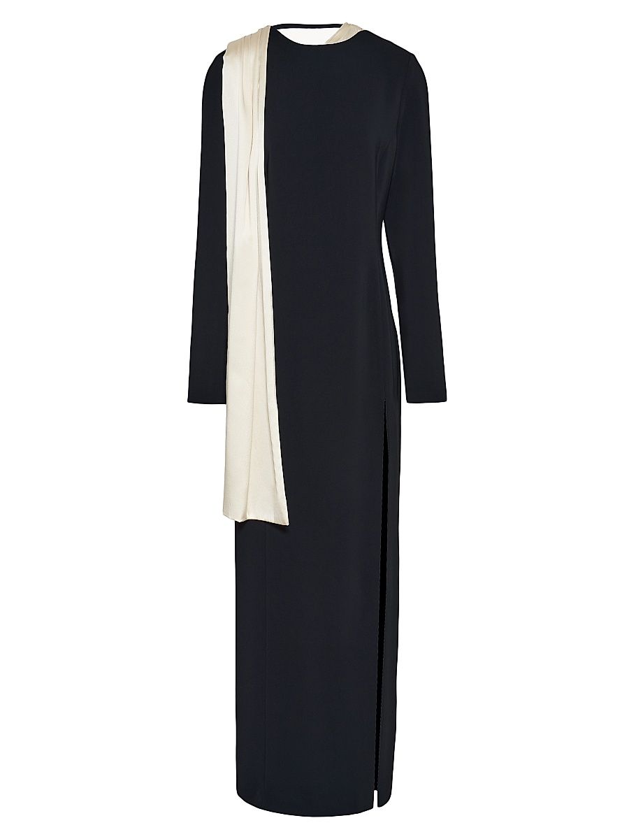 Women's Dublina Two-Tone Scarf Maxi Dress - Black - Size 8