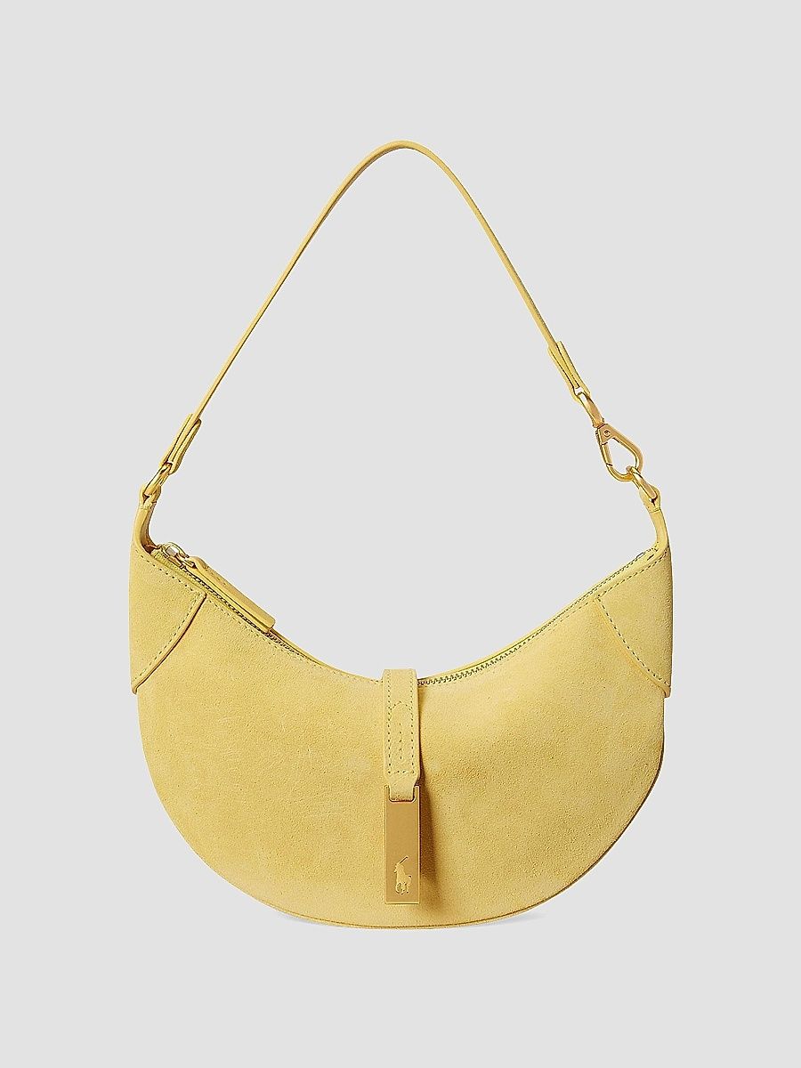 Polo Ralph Lauren Women's Polo ID Suede Convertible Shoulder Bag - Lemon Meringue