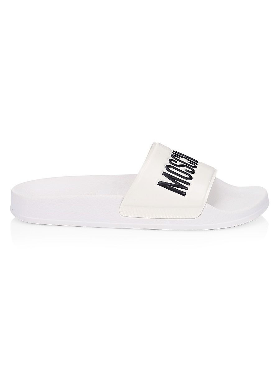 Men's Logo Slide Sandals - Bianco - Size 13