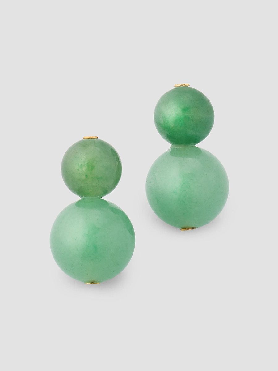 Women's Cara 18K-Gold-Plated & Aventurine Beaded Drop Earrings - Aventurine