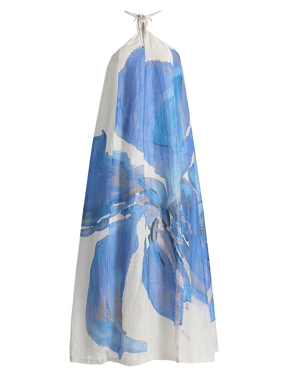 Women's Rumi Floral Halterneck Maxi Dress - Spliced Bloom - Size 12