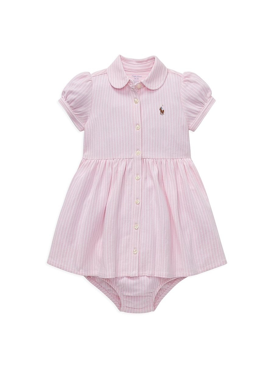 Baby Girl's 2-Piece Oxford Shirtdress & Bloomers Set - Pink - Size 6 Months