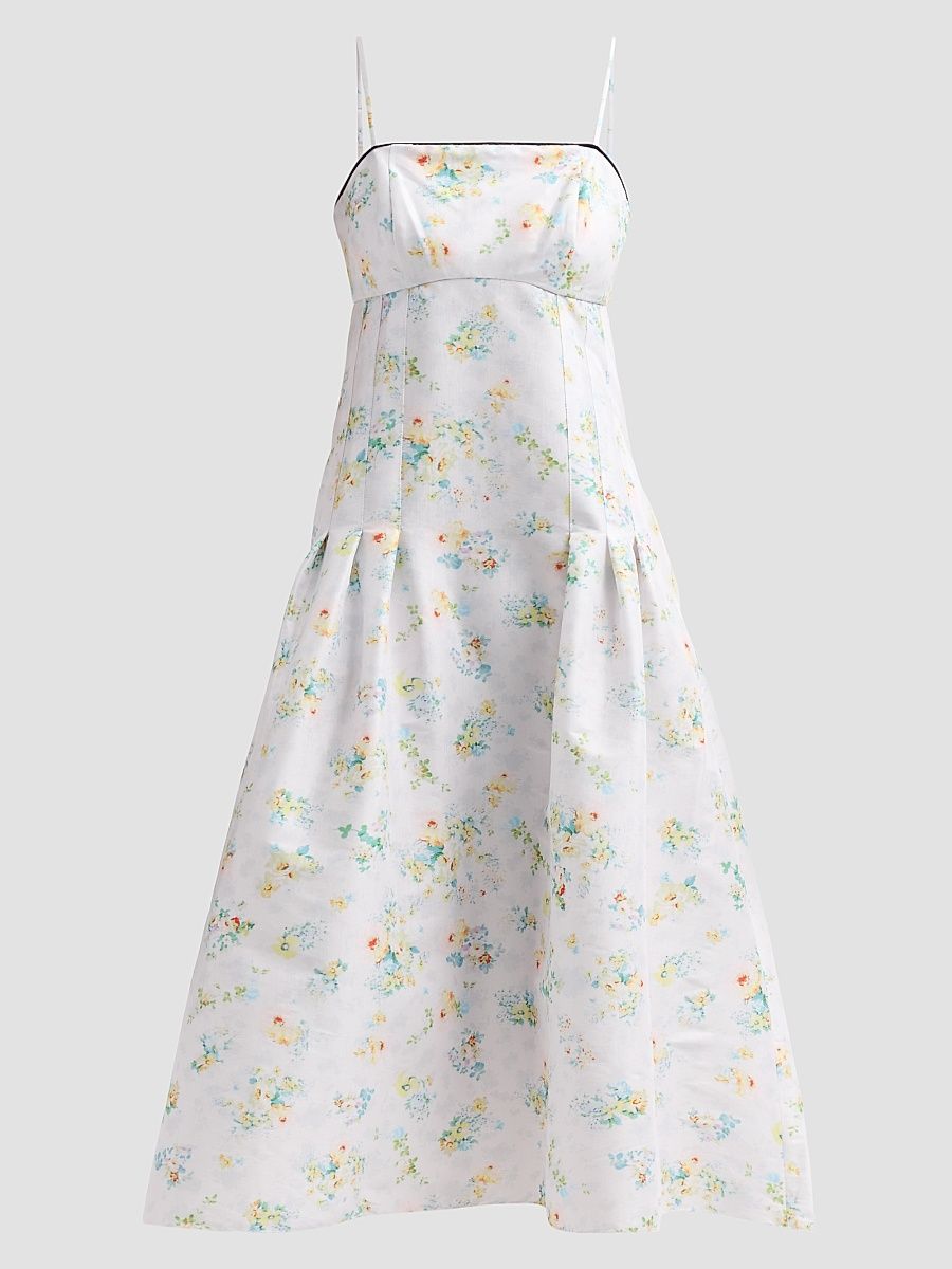 Women's Lena Pastel Meadow Taffeta Midi Dress - Pastel - Size 6