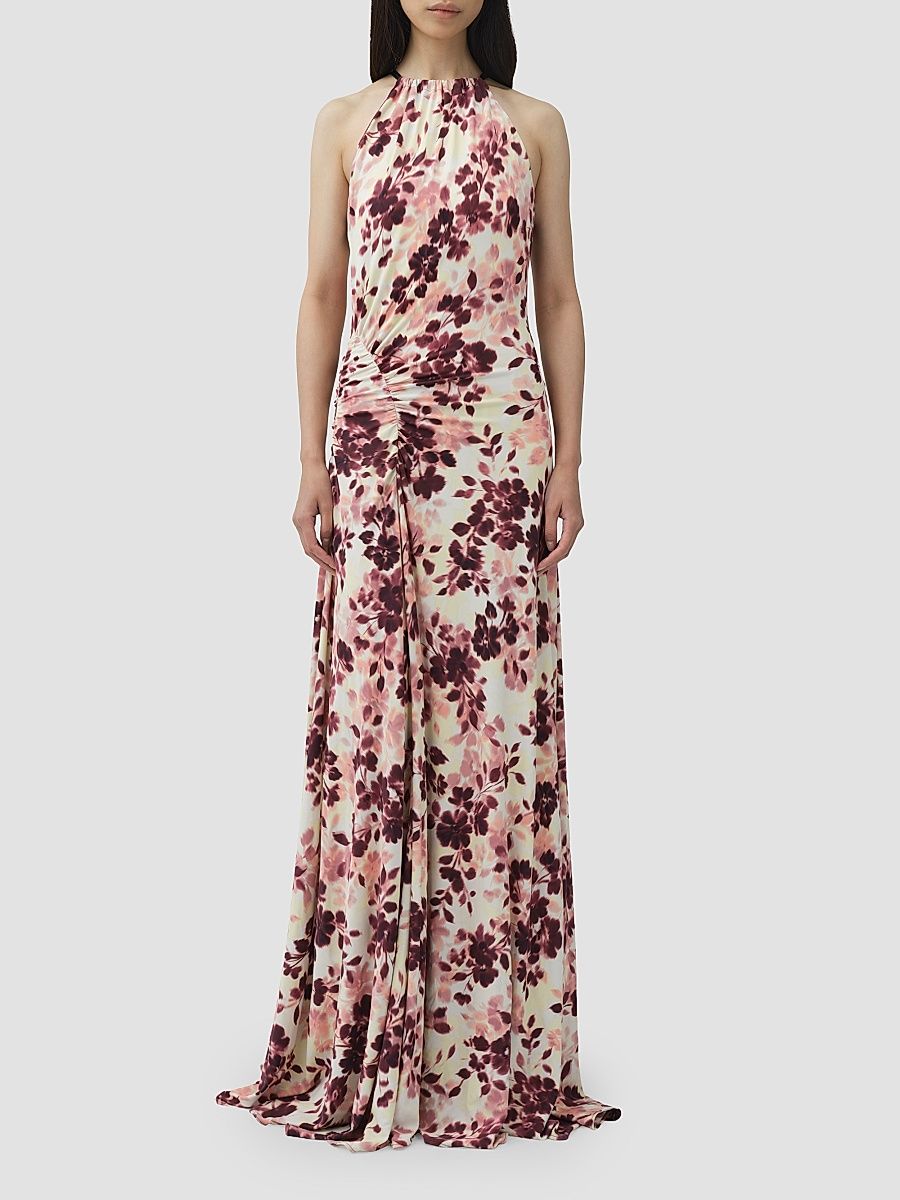 Women's Cerin Floral Halter Maxi Dress - Fig Multi - Size XL