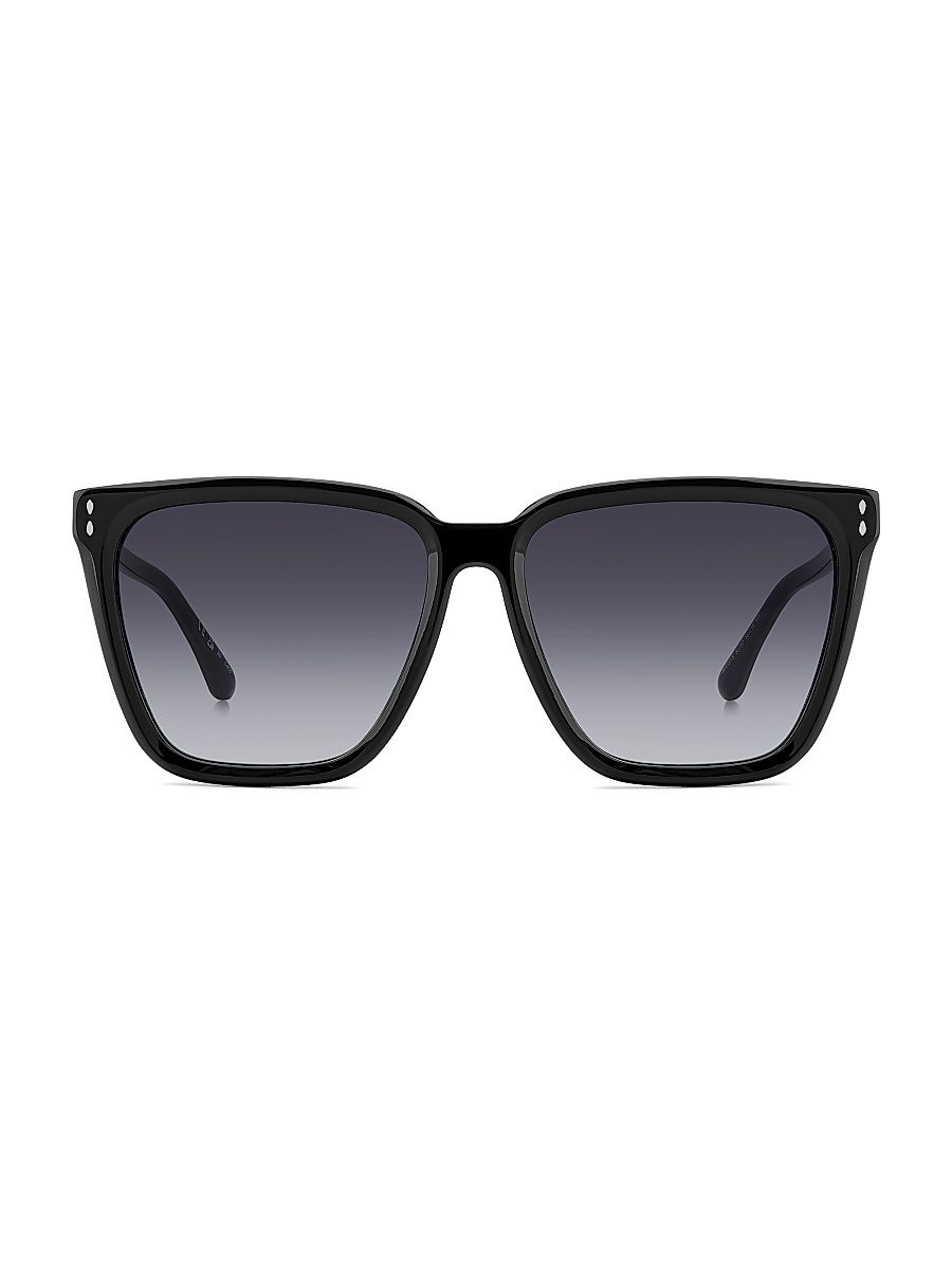 Women's 58MM Square Sunglasses - Black