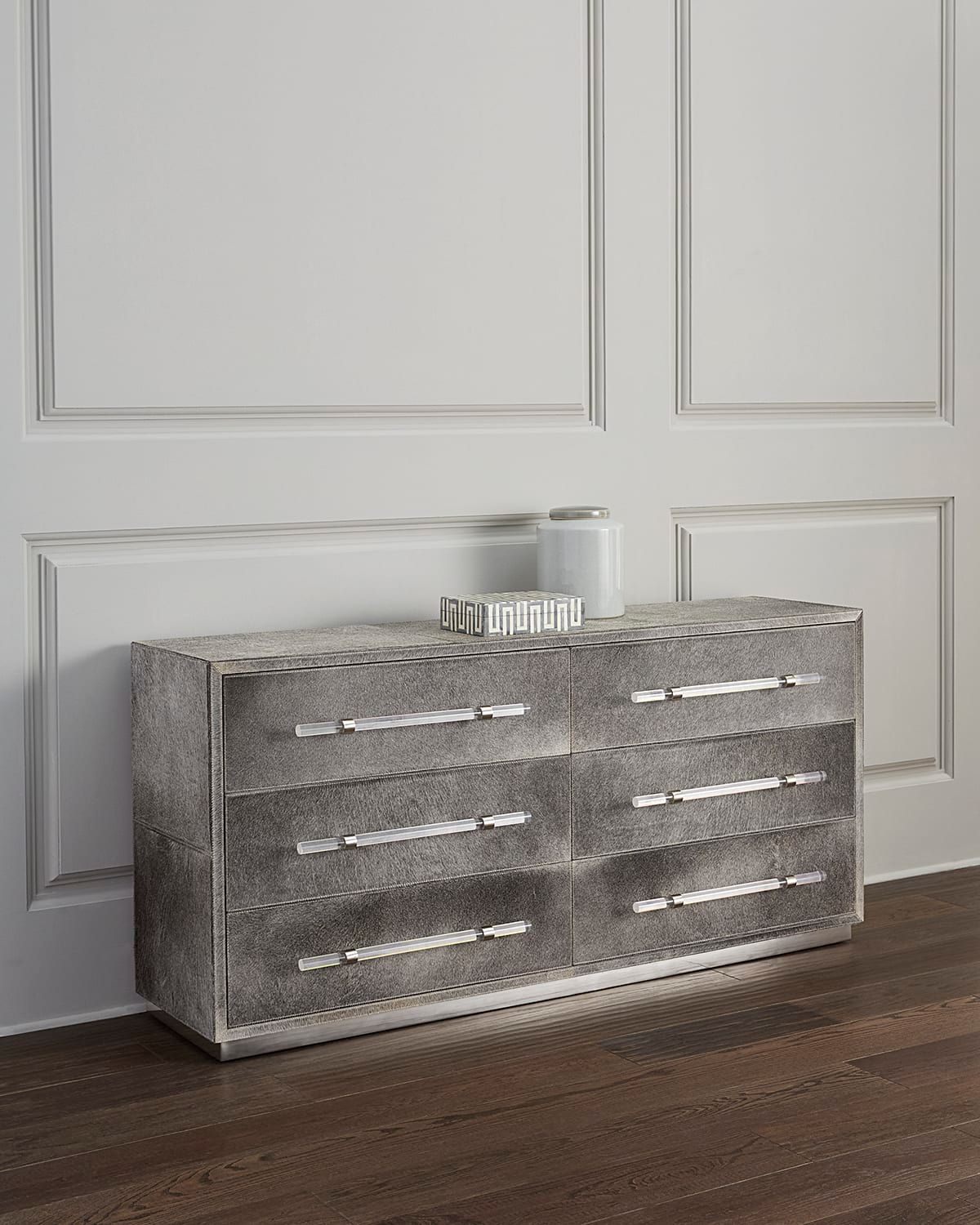 Cassian Hairhide 6-Drawer Chest