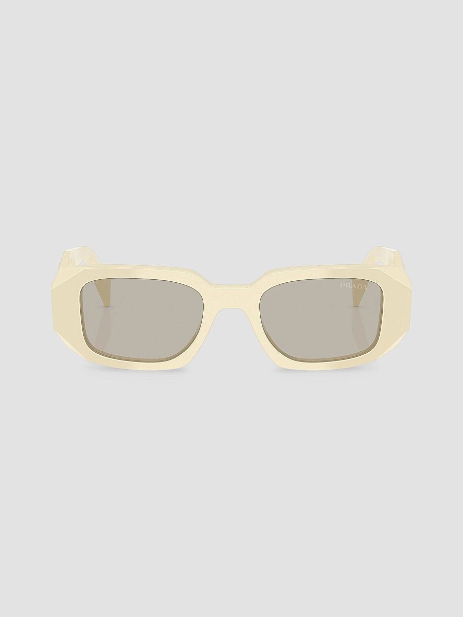 Prada Women's 49MM Rectangle Sunglasses - Off White