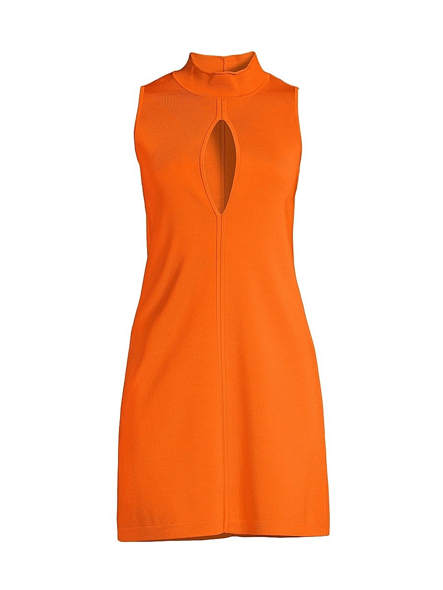 Women's Madelyn Mock Turtleneck Minidress - Orange - Size 14