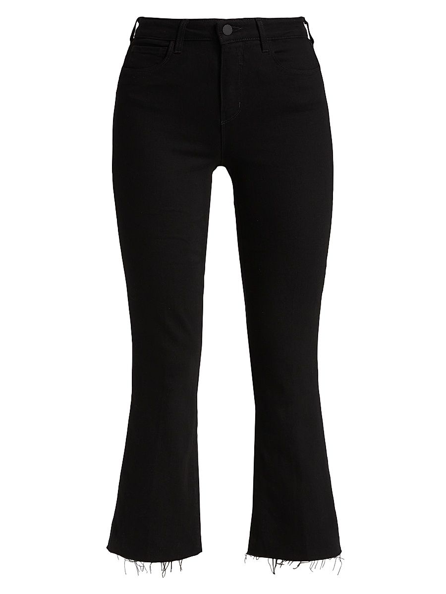 Women's Kendra High-Rise Cropped Jeans - Black - Size 32