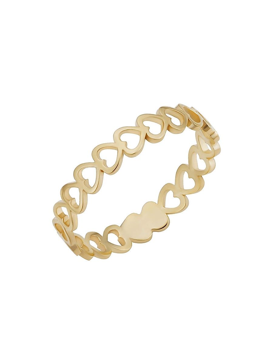 Women's 14K Yellow Gold Open Your Heart Ring - Yellow Gold - Size 8