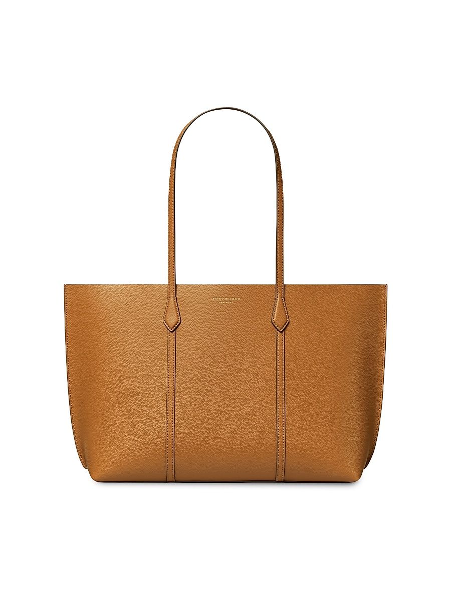 Women's Perry Leather Tote Bag - Autumn Brown